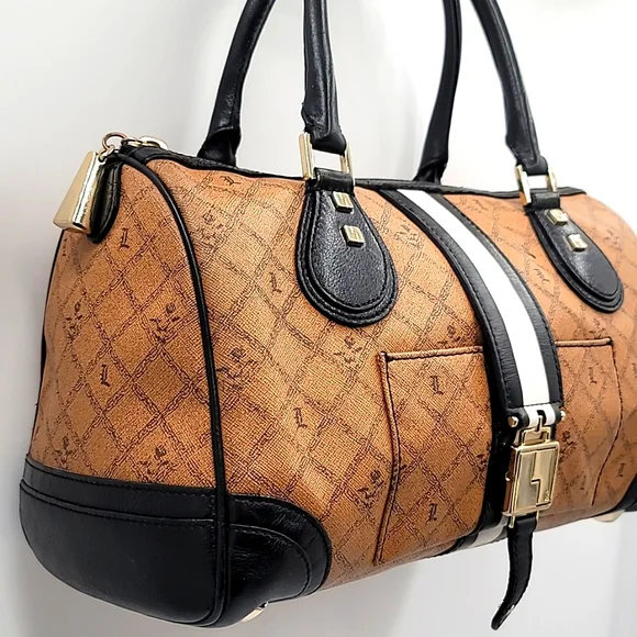LAMB 🐑Gwen Stefani Mandeville Monogram Leather Satchel Boston Speedy Doc…